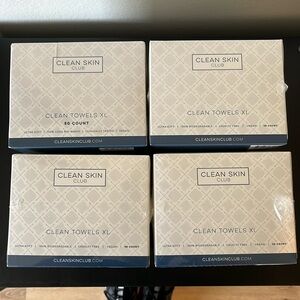 NIB Clean Skin Club Clean Towels XL - 4 boxes